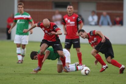 Una imagen del Mirandés-Athletic Club B, terminado 2-0 para el equipo burgalés.