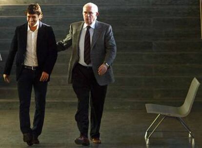 Raúl y Luis, ayer antes de su rueda de prensa en Las Rozas.