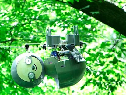 Un Slothbot en el Jardín Botánico de Atlanta.
