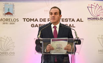 Blanco, durante su toma de protesta.