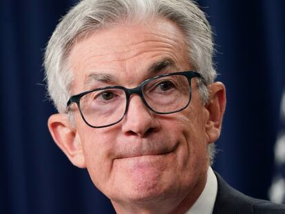 El presidente de la Reserva Federal de Estados Unidos, Jerome Powell, durante la rueda de prensa del miércoles en Washington.