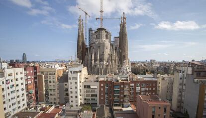 La Sagrada Familia en obras.