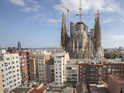 La Sagrada Familia en obras.