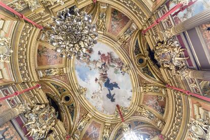 Frescos de Pradilla en el Salón Embajadores del Palacio de Linares, hoy sede de Casa de América.