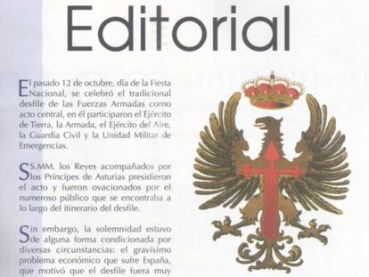Morenés destituye a un general por criticar a Mas en nombre del Ejército