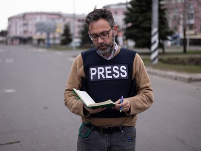 En la imagen, el periodista de EL PAÍS Cristian Segura, en Ucrania.