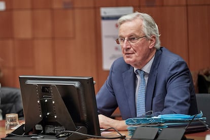 El negociador de la UE, Michel Barnier, en el Consejo Europeo.