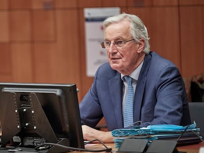 El negociador de la UE, Michel Barnier, en el Consejo Europeo.