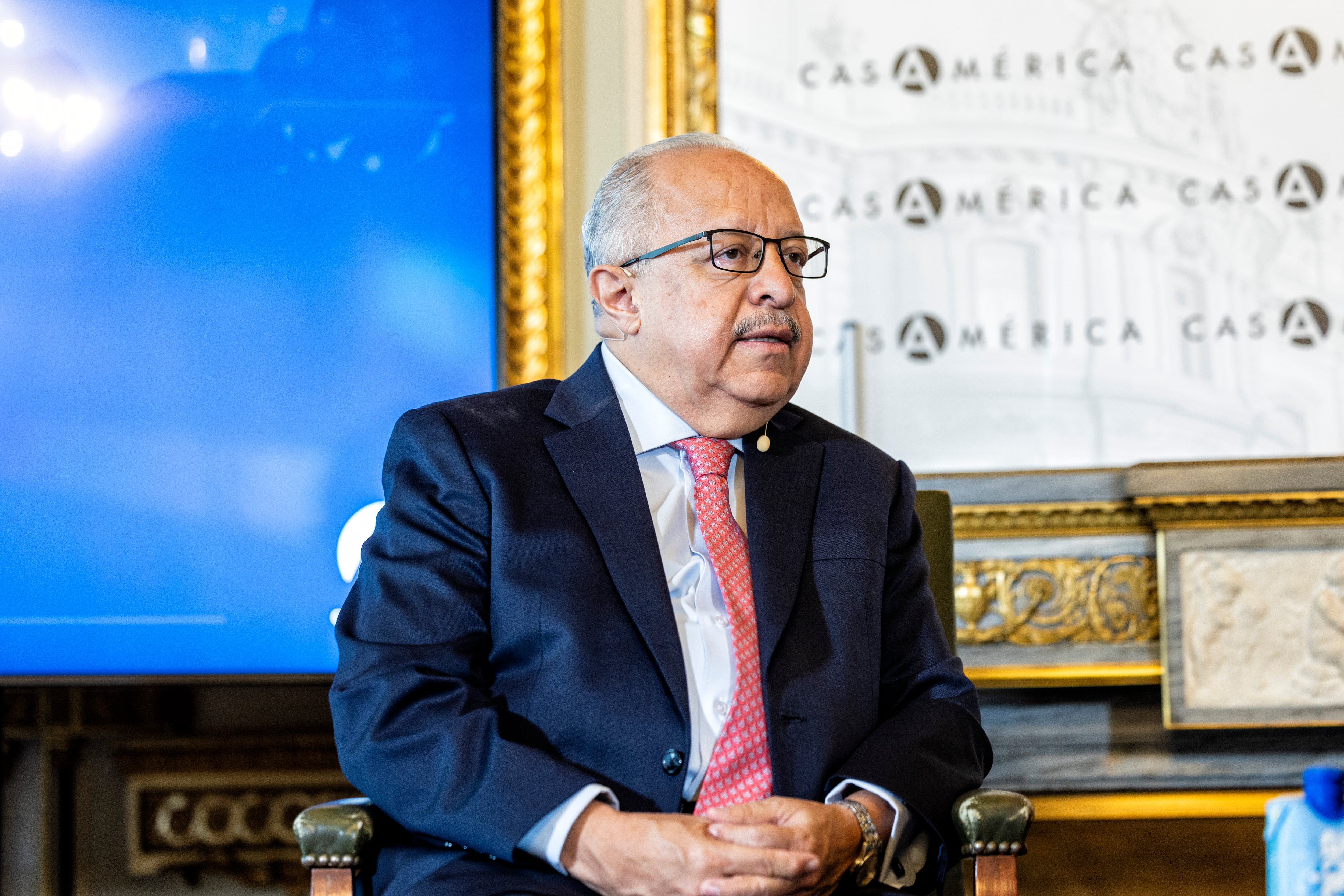 El ministro de Exteriores de Guatemala, Carlos Ramiro Martínez, este martes en Casa de América, en Madrid.