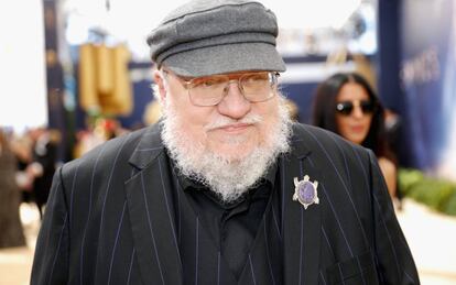 George R. R. Martin na cerimônia do Emmy, em setembro.