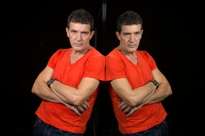 Antonio Banderas, durante un ensayo del musical A Chorus Line en Málaga.