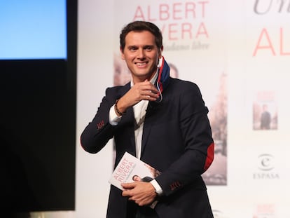 El exlíder de Ciudadanos, Albert Rivera, en la presentación de su libro, 'Un ciudadano libre'.