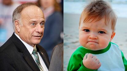 Steve King y Sam, el 'niño del éxito'. 