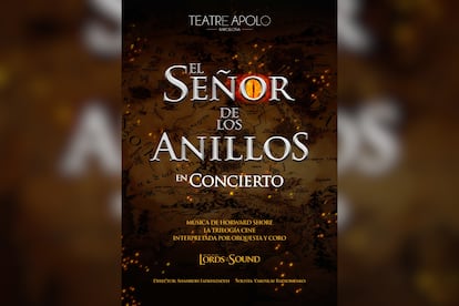 Cartel promocional del programa musical 'El Se?or de los Anillos en Concierto'.