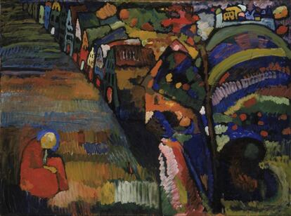 'Imagen con casas', de Vasili Kandinsky.