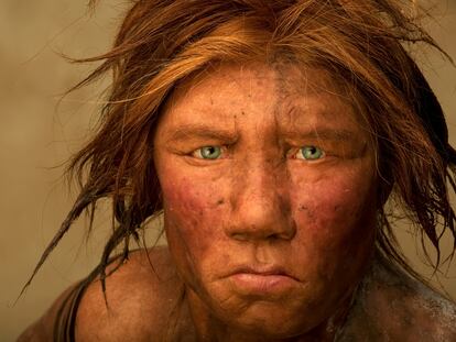 Recreación de una mujer neandertal por los artistas holandeses Andrie y Alfons Kennis.