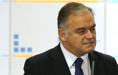 El vicesecretario de Programas del PP, Esteban González Pons, ayer en la sede del partido.