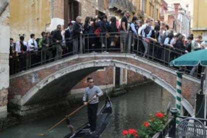 Saturación turística en Venecia.