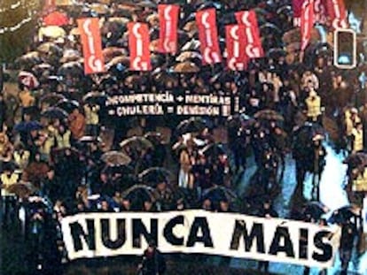 Manifestación en Vigo contra la gestión del Gobierno.