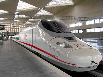 El Tren Avril de Talgo en una estación.
