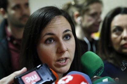 Ione Belarra, portavoz adjunta de Unidos Podemos en el Congreso.