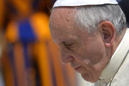 O papa Francisco, ontem no Vaticano.