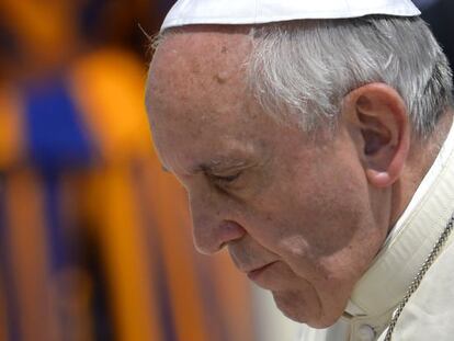O papa Francisco, ontem no Vaticano.
