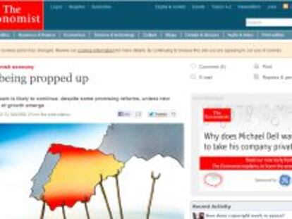 Pantallazo de la web de The Economist.