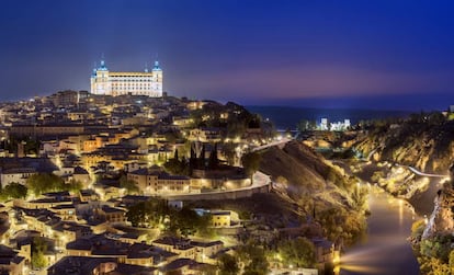 Vista nocturna de Toledo.