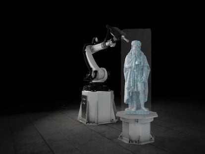 Un robot italiano puede esculpir las grandes obras de la historia del arte