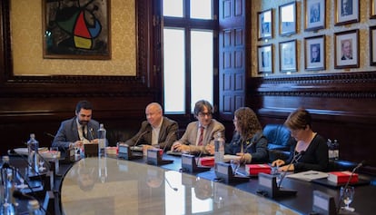 Reunión de la Mesa del Parlament, este martes.