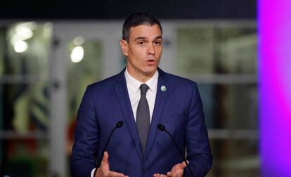 El presidente del Gobierno, Pedro Sánchez, durante la novena Cumbre del MED-9 en Alicante.