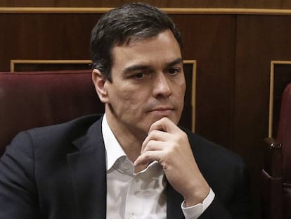 PSOE leader Pedro Sánchez in a file photo in Congress.