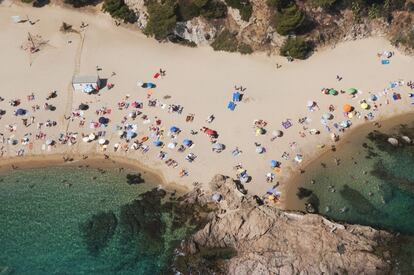 La playa de Sa Conca, en Platja d'Aro (Girona).