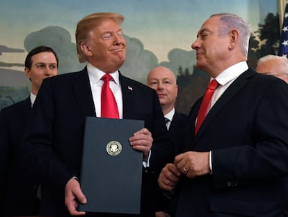 Donald Trump y Benjamin Netanyahu en Washington en marzo de 2025.