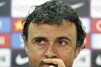 Luis Enrique, en roda de premsa.
