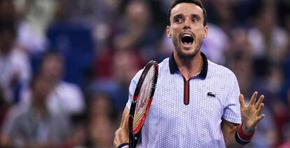 Roberto Bautista, durante el partido contra Andy Murray.