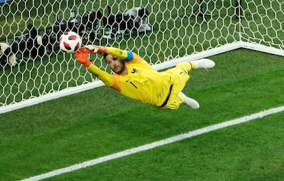 Lloris, en el duelo ante Bélgica.