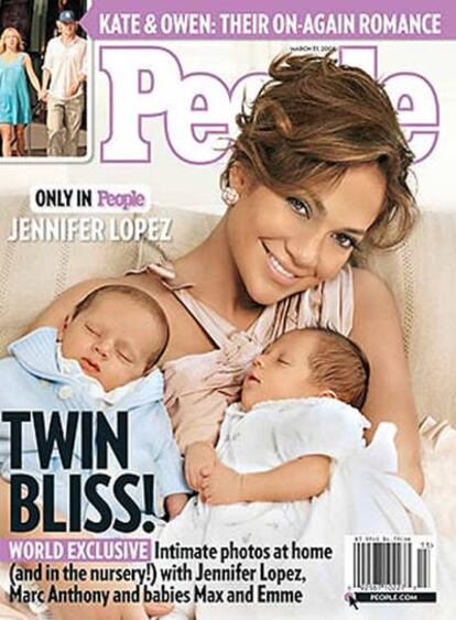 La portada de 'People' con los gemelos de Jennifer López.