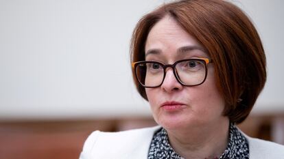 The governor of the Central Bank of Russia, Elvira Nabiullina, in a file photo.