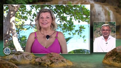 Terelu Campos conecta con Jorge Javier Vázquez desde la playa de Honduras en el estreno de 'Supervivientes 2025'.