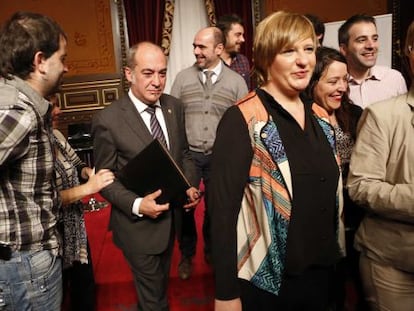 Martin Garitano, diputado general de Gipuzkoa, tras el discurso que ha ofrecido para hacer balance de la legislatura.