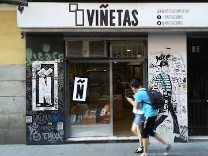 La tienda de cómics Viñetas, en la calle de la Luna de Madrid, el pasado julio.