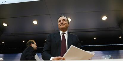 Mario Draghi, en Frankfurt.