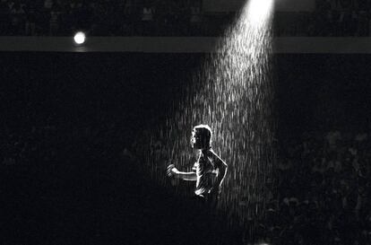 Mick Jagger, en el estadio Calderón. Madrid, 7 de julio de 1982.