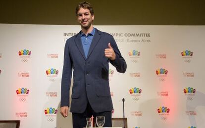 Pau Gasol, ayer en su conferencia de prensa en Buenos Aires.