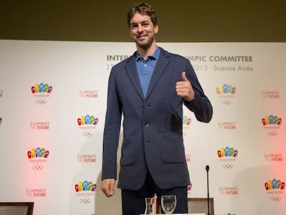 Pau Gasol, ayer en su conferencia de prensa en Buenos Aires.