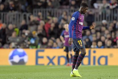 Dembélé, durante el partido ante el Tottenham.