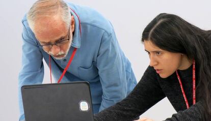 Esther Solé, d'Amical Wikimedia, a Girona.