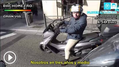 José Luis Martínez Almeida, en un vídeo que denuncia baches en las calles.